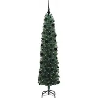 vidaXL Sapin de Noël artificiel Vert 180 cm PVC et acier et plastique