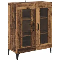 vidaXL Buffet vieux bois 69,5 x 34 x 90 cm bois composite et fer