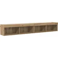 vidaXL Ensemble de meubles TV avec LED, 2 pièces, chêne Artisan, 100 x 30 x 30 cm