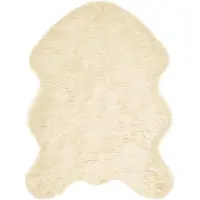 vidaXL Tapis en mouton synthétique Tafalla Crème 80 x 120 cm Polyester