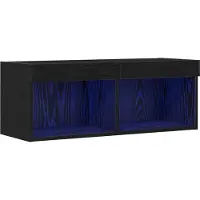vidaXL Ensemble de meubles TV , 80 x 30 x 30 cm, noir, imitation chêne