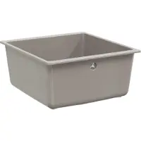 vidaXL Lavabo, composé de 80 % de quartz et 20 % de résine, dimensions 430 x 460 mm, couleur grise