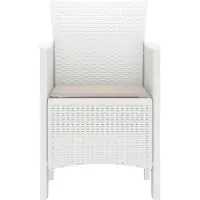 vidaXL : 2 chaises de jardin, blanches, en polypropylène