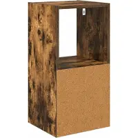 vidaXL Table de chevet avec tiroir Chêne fumé 30,4 x 27,2 x 59,6 cm