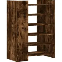 vidaXL Armoire à chaussures chêne fumé 74,5x37,5x100 cm