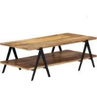 vidaXL Table basse 115x60x40 cm en bois massif de manguier