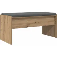 vidaXL Banc d'entrée avec coussin Chêne artisanal 80 x 38 x 46 cm