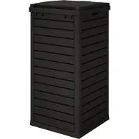 vidaXL Poubelle d'extérieur noire 41x41x86 cm Polypropylène