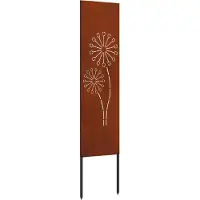 vidaXL Toile de protection visuelle de jardin rouillée 32 x 140 cm Acier résistant aux intempéries