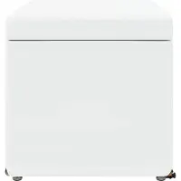 vidaXL Tabouret blanc 61 x 41 x 40 cm en similicuir et bois d'ingénierie