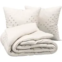 Atmosphera Linge de lit 220x240 cm avec linge de lit pour 2 oreillers, beige