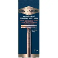 King C. Gillette - Rasoir de sûreté avec 5 lames - Kit