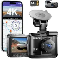 AZDome Caméra frontale 4K et caméra arrière 1080P Gs63Hpro, Wifi, Gps, G-Sensor