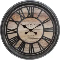 Atmosphera horloge murale 3D avec chiffres romains, Ø 50 cm, noir