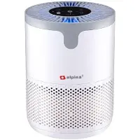 Alpina Purificateur d'air avec filtre HEPA H13 et ionisateur pour pièces de 5 à 10 m2 - 60 m³/h - Purificateur d'air à 3 vitesses - 230V/12W - Blanc