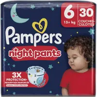 Pampers Night Pants Pack 1 Mois, Taille 6, 30 couches-culottes