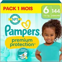 Pampers Premium Protection Pack 1 Mois, Taille 6, 144 couches