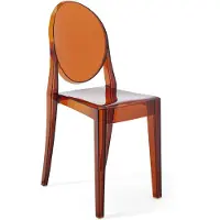 Kartell Victoria Ghost Chaise Amber | 2 chairs