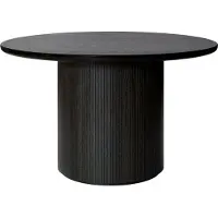 Gubi Moon Table à Manger Ø120 cm | Black Stained Oak Veneer