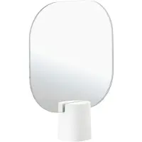 Zone Denmark Miroir de table Zone Denmark Time White, miroir de maquillage, béton, verre, blanc, 34815