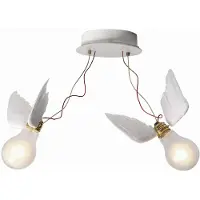 Ingo Maurer Plafonnier , Lucellino Doppio, dimmable, Blanc, Salon / séjour, Design