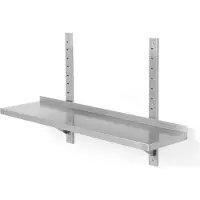 Hendi Étagère murale réglable, simple, avec 2 supports, , 800 x 300 x (H) 600 mm