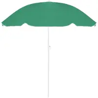 Springos Parasol de plage Parasol de jardin pliable réglable en hauteur UPF 50 plus Parasol 160 cm Turquoise avec sac de transport