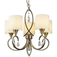 Searchlight Lampe suspendue classique Alberto Bronze antique à 5 lumières