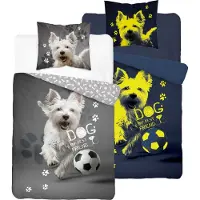 Detexpol Literie phosphorescente 140x200 Balle pour chien graphite gris blanc 5205 A Fluo 40
