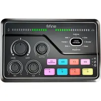 Fifine Gaming Audio Mixer SC8, Table de mixage, Noir