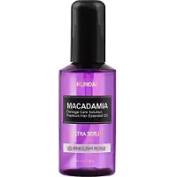 Kundal Macadamia Ultra Serum English Rose sérum régénérant à l'huile pour cheveux abîmés 100 ml