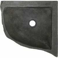 vidaXL Lavabo gris (30-37) x (30-37) x 12 cm Pierre de rivière