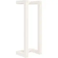 vidaXL Porte-serviette Blanc 23x18x60 cm Bois de pin massif