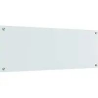 vidaXL Protection de cuisine Blanc 110 x 40 x 0.6 cm Verre trempé