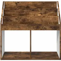 vidaXL Étagère pour enfants Chêne fumé 72,5 x 29,5 x 69 cm Matériau dérivé du bois