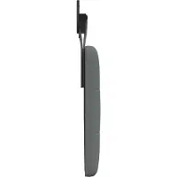vidaXL Tête de lit suspendue en tissu gris foncé