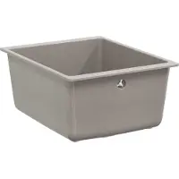 vidaXL Lavabo, composé de 80 % de quartz et 20 % de résine, dimensions 370 x 460 mm, couleur grise