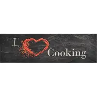 vidaXL Tapis de cuisine lavable impression cuisine noir 45x150 cm