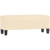 vidaXL Banc Crème 100x35x41 cm Tissu