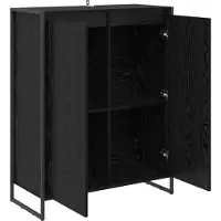 vidaXL Cabinet à chaussures avec stockage Chêne noir 79 x 36 x 100 cm