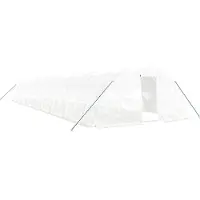 vidaXL Serre avec châssis en acier Blanc 100 m² 20x5x2,3 m