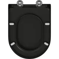 vidaXL Siège de toilette Noir 49 x 36 x 4 cm Duroplast