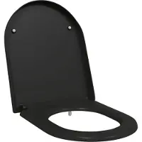 vidaXL Siège de toilette Noir 49 x 36 x 4 cm Duroplast