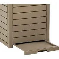 vidaXL Poubelle d'extérieur marron clair 41x41x86 cm Polypropylène
