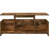vidaXL Support TV 102 x 35 x 45 cm, bois composite imitation chêne fumé