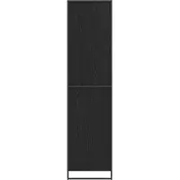 vidaXL Armoire noir aspect chêne 50 x 50 x 200 cm en aggloméré
