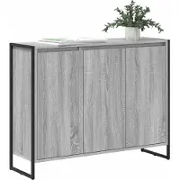 vidaXL Armoire latérale Gris Sonoma 96,5 x 30 x 75 cm Bois composite