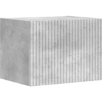 vidaXL Ensemble d'étagères murales pour téléviseur À fixer au mur 4 pièces Béton Gris Bois composite
