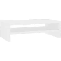 vidaXL Support de moniteur Blanc 42 x 24 x 13 cm Bois d'ingénierie