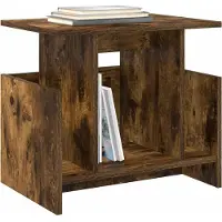 vidaXL Support TV 50 x 35 x 45 cm, bois composite imitation chêne fumé